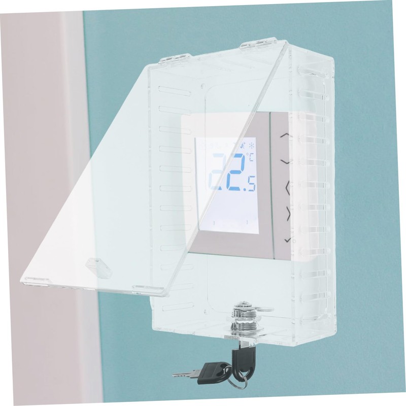 LALAFINA Thermostat Lock Box Key Wall Thermostat Guard for Home