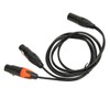 XLR Male to Dual XLR Female Cable Y Type Splitter