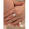 PAFIDDY 5CT Stunning Oval Cut Engagement Ring for Women,Simulated Diamond