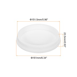 MECCANIXITY High Temp Silicone Plug Mount Dia 151.5mm/5.96 Inch T Shaped Rubber Stopper Hole Plugs for Powder Coating Plating Waterproof Sealing Plugs White Pack of 1