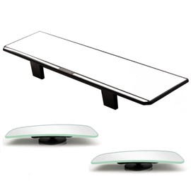 Kitbest Rear View Mirror, Interior Clip On Panoramic Rearview Mirror to Reduce Blind Spot Effectively – Universal Wide Angle Car Mirror – Flat – For Cars, SUV, Trucks (Bonus 2 PCS Blind Spot Mirrors)