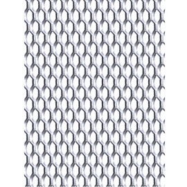 Silver Universal 40"x13" Car Grill Mesh - Aluminum Alloy Automotive Grille Insert Bumper Rhombic Hole (3x6mm)