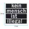 Finally Home Iron-On Patch "Kein Mensch ist illegal" [German Language]