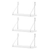 Dixiao 3Pack Wall Mounted Floating Shelves, White Shelves for Bedroom