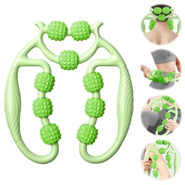 Taozoey Massage Roller, Massage Roller, Leg Massager, Cellulite Deep Tissue Massage Arm, Massage Roller with Handle Leg, Massage Roller (Green)