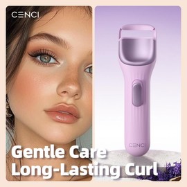 CENCI Heated Eyelash Curler Version4pro,Premium Electric Eyelash Sculpting Device,Rechargeable Heated Lash Styler,CENCI White Cosmetics Curling Glam - Color: Purple