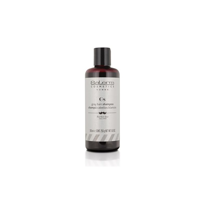 Salerm Homme Shampoo para Matizar Cabellos Blancos y Canas para