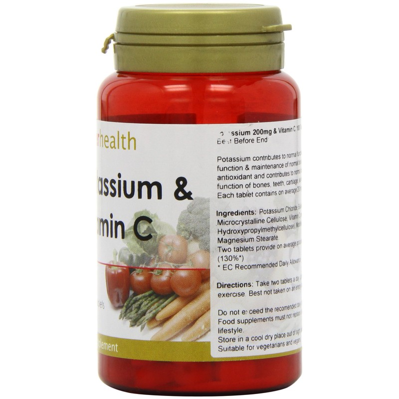 Power Health 200mg Potassium Plus 50mg Vitamin C Tablets -