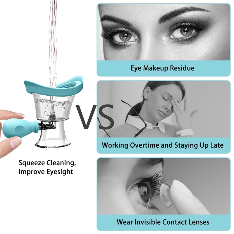 Abnaok Eye Wash Cup，Eye Wash Bath Kit – Silicone Eye
