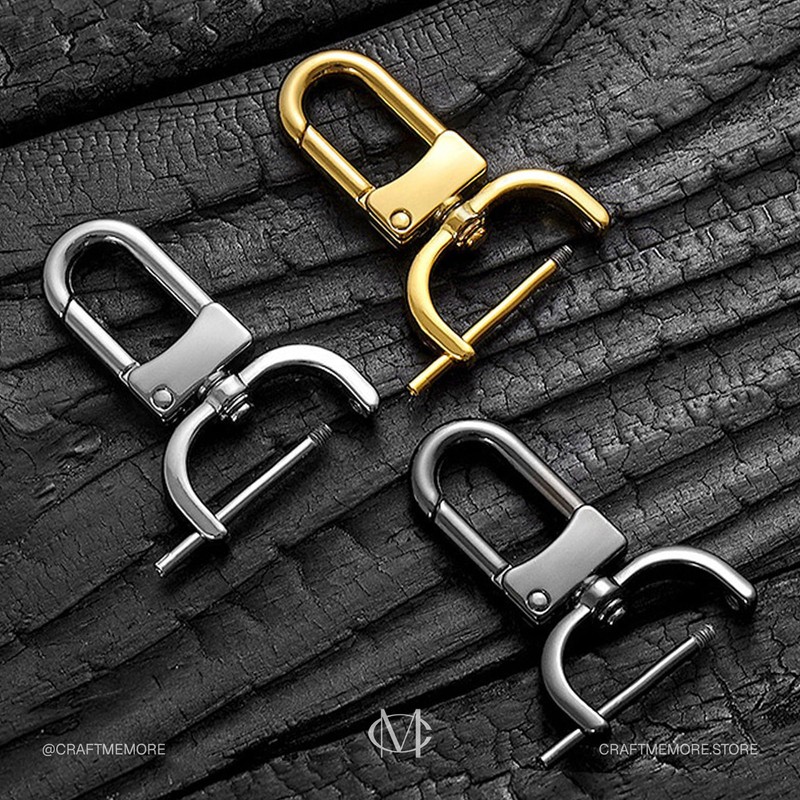 CRAFTMEMORE 2pcs Detachable Snap Hook Swivel Clasp w/Screw Bar VT99
