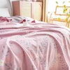 MEJU Flower Muslin Lightweight Summer Blanket for Bed Sofa Couch,