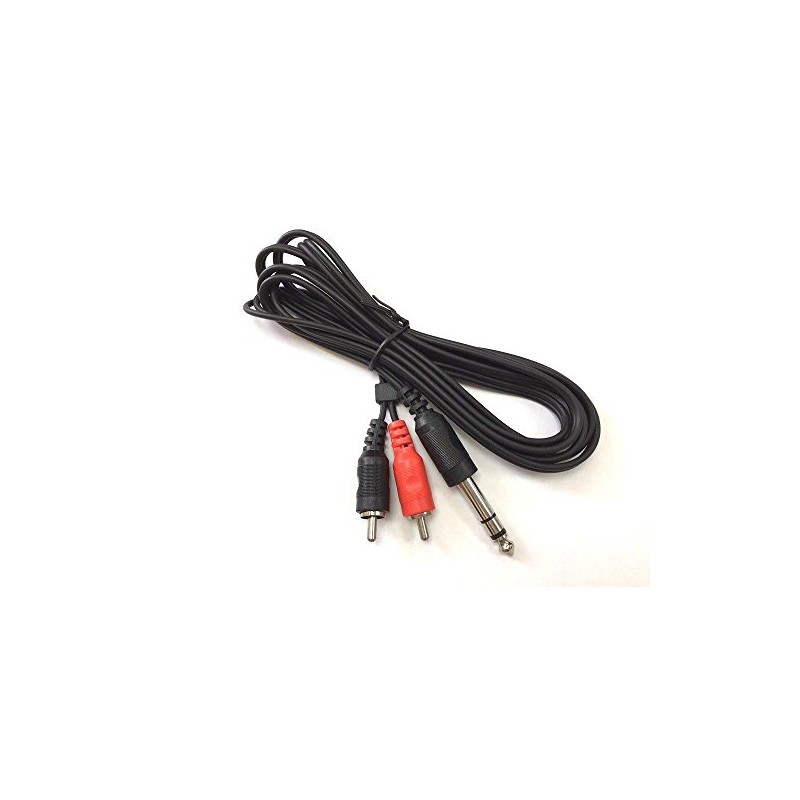 electrosmart 6.35mm / 1/4 Inch Stereo Plug Male to 2x