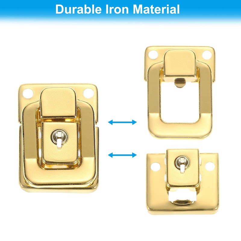 PATIKIL Suitcase Lock Hasp 1.6" x 1.10",4Pcs Iron Toggle Catch
