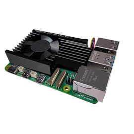 GeeekPi Raspberry Pi 5 Aluminum Heatsink with PWM Fan,Raspberry Pi Armor Lite V5 Heatsink with PWM Speed Control Fan for Raspberry Pi 5 4GB /8GB