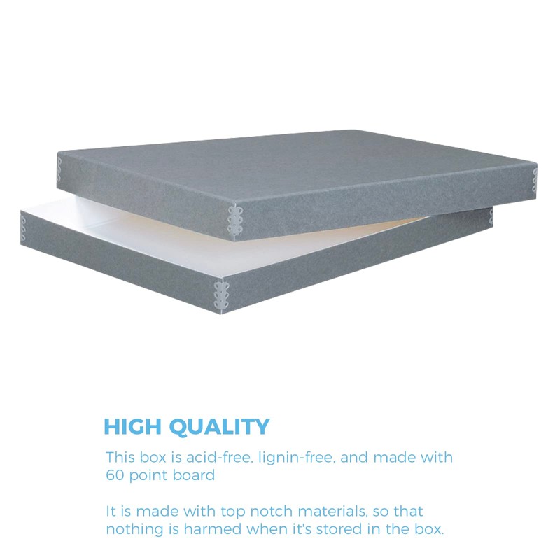 Lineco, Archival Newspaper Preservation Storage Box, Drop Front Design with