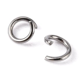 HDSupplies 100 Pieces - 304 Stainless Steel Jump Rings - 5mm - 20 Gauge (0.8mm Thickness)