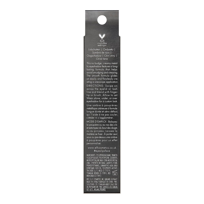e.l.f. No Budge Shadow Stick, Long-Lasting Cream Eyeshadow Stick For