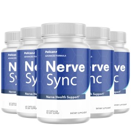 Pelican Vitamins Nerve Sync- Brain & Nerve Support- 5 Bottles- 300 Capsules