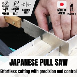 KAKURI Mini Japanese Pull Saw 5" - Ryoba Double Edge Handsaw for Woodworking, Craft, and Hobby - Made in Japan