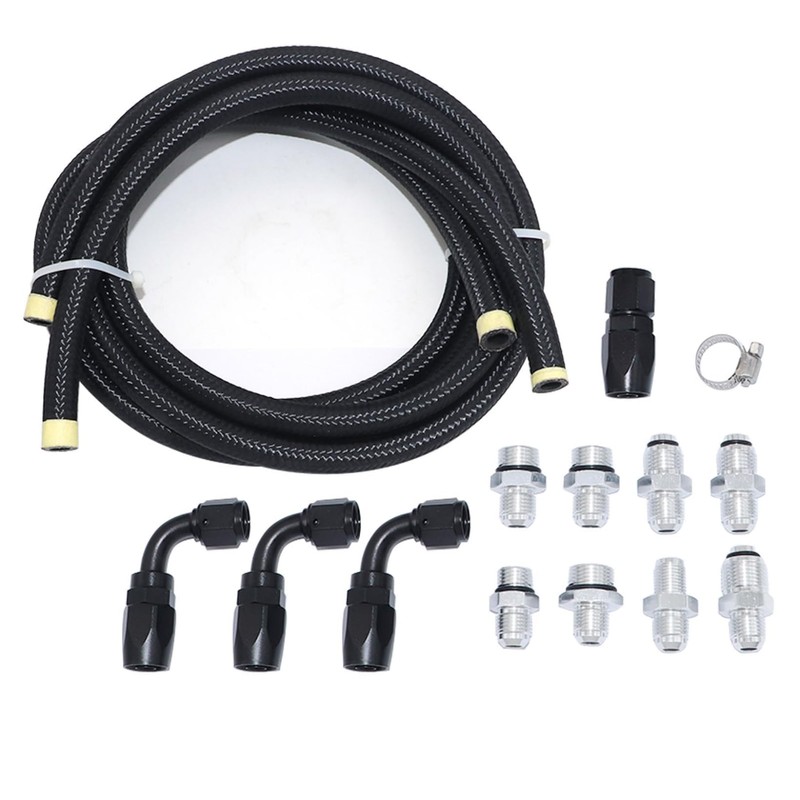 NLQR Universal Power Steering Pump Hose Kit, Fit For LS