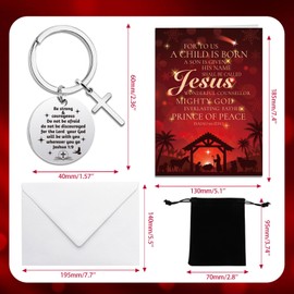 HOWAF Christian Christmas Cards, Jesus Christmas Cards Christian Cards Religious Christmas Card Keyring Christian Gifts