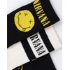 Nirvana Herren-Wadensocken in Schwarz, Weiß und Gelb, 3er-Set | Klassisches