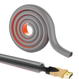 RPXRPX Side Open One Cord Cable Raceway Wire Cover for Cords, Our Cable Track is Best Suited for one Wire (Diameter <0.27"),Wire Raceway Management Cable Concealer Channel (Grey, 39in)