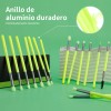 Brochas De Maquillaje Docolor Verde Neon 15 Piezas Color N1504
