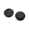 20Pcs Resin Buttons Black Round Button 25mm 4Hole