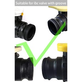 Wantmatch 275 330 Gallon IBC Tote Fitting, Food Grade IBC Drain Adapter,IBC tote connector,2 inch Camlock x Garden Water Hose