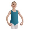 Phineein - Maillot de gimnasia para niñas, espalda cruzada, sin