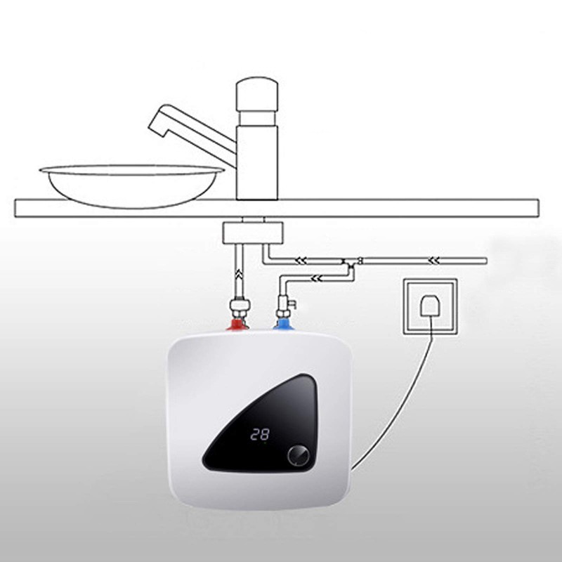 Mini Electric Tankless Instant Hot Water Heater for Sink Kitchen