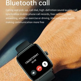 Deunis ST20 Smartwatch 1.96 Inch HD for Men and Women with Phone Function and Notifications, Compatible with Android iOS, Fitness Tracker, Sleep Monitor, Pedometer (Blue)