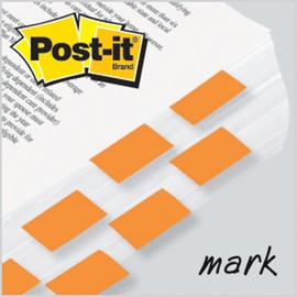 Post-it Standard Page Flags in Dispenser  1in Wide, Orange 100 Flags, 680-OE2