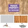 Tandefio 100 Pack No Trespassing Signs Private Property Metal Anti-Rust