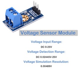 Geekstory Voltage Tester Sensor Measurement Detection Module DC 0-25V Terminal Sensor Module for Arduino UNO Mega Robot Smart Car Geekstory (Pack of 10)