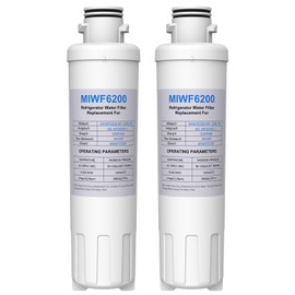MIWF6200 Water Filter Compatible with Midea MRS26D5AST MF-2008-R2, Insignia NS-WF26SS0-1, Sharp SJWF200, Zline MIWFT2100, Thor Kitchen WF200 (2 Pack)
