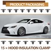 Icyhaws 15PCS Hood Insulation Retainer Clip, Compatible with Toyota Avalon