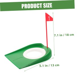 KOMBIUDA Regulation Size Golf Hole Cup Set 3 Putters for Home Office or Travel Train Your Putting Skills Anytime Anywhere