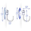 COM-FOUR® 40 x Suction Cup Holders with Plastic Hooks -