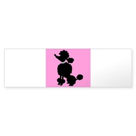 CafePress Pink and Black French Poodle Bumper Sticker Sticker (Bumper 50 pk)