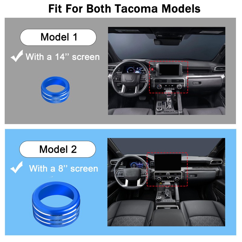 Knob Covers for Toyota Tacoma Accessories 2024 2025 2026 8"