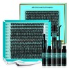 Eyelash Cluster Kit 240 Pieces Eyelash Extension Kit D Curl