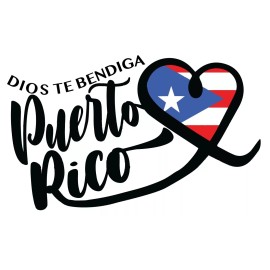 ARKASTAN PUERTO RICO FLAG, PR STICKER-DECAL, BANDERA PUERTO RICO, DIOS TE BENDIGA BORICUA