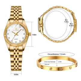 Reloj Mujer Regalo Ben Nevis Elegante Moda Originales Cuarzo Acero Inoxidable Impermeable,los Mejores Regalos Para Dama,correa Dorado