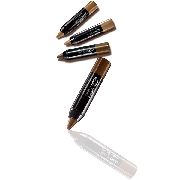 Maybelline Fashion Brow Pomade Crayons BR-4 Caramel Latte (Bright Brown with Yellow), Eyebrow Crayons