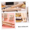 Zerodeko 30pcs Mini Wood Rolling Pin Miniature Rolling Pin Wooden