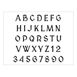SIMPLY MEDIEVAL Alphabet Stencil 1 Inch Renaissance Font Set Letters Sheet S586