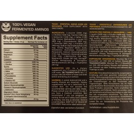 Dedicated Nutrition Yeaah Amino Amino Acid EAA Regeneration Muscle Building Fitness Bodybuilding 350g