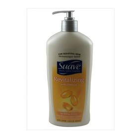 Suave Body Lotion, Revitalizing With Vitamin E 18 ozc(pack of 4)